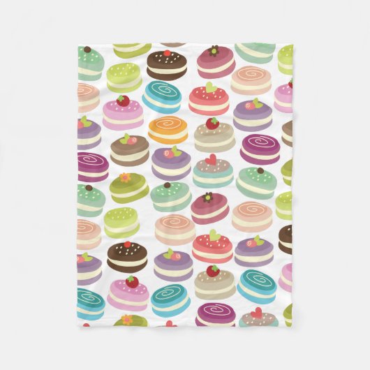 Cute Macarons Pattern Fleece Deken (Voorkant)