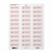 Cute Macarons roze return address Etiket (Full Sheet)