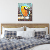 CUTE MACAW CANVAS AFDRUK (Insitu (Slaapkamer))