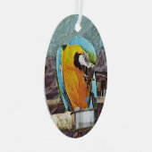CUTE MACAW METALEN ORNAMENT (Voorkant Rechts)