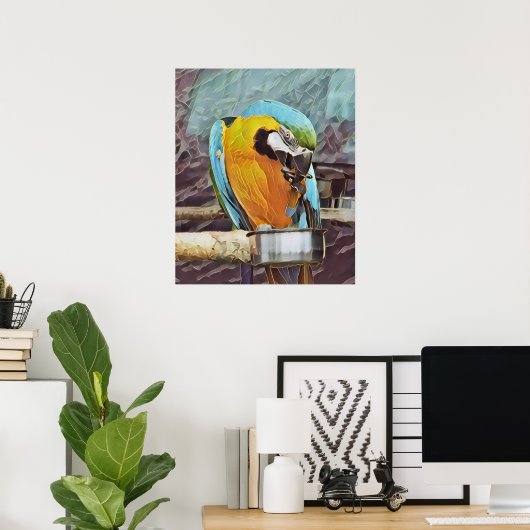 CUTE MACAW POSTER (Thuiskantoor)