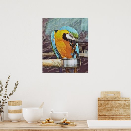 CUTE MACAW POSTER (Keuken)