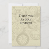 Cute Mad Hatter Whimsical Wonderland Woodland Art Bedankkaart (Achterkant)