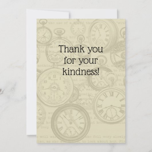 Cute Mad Hatter Whimsical Wonderland Woodland Art Bedankkaart (Achterkant)