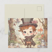 Cute Mad Hatter Whimsical Wonderland Woodland Art Briefkaart (Voorkant / Achterkant)