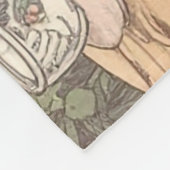 Cute Mad Hatter Whimsical Wonderland Woodland Art Fleece Deken (Hoek)