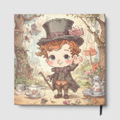 Cute Mad Hatter Whimsical Wonderland Woodland Art Gastenboek (Achterkant)