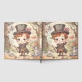 Cute Mad Hatter Whimsical Wonderland Woodland Art Gastenboek (Volledig)