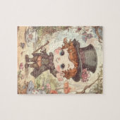 Cute Mad Hatter Whimsical Wonderland Woodland Art Legpuzzel (Horizontaal)