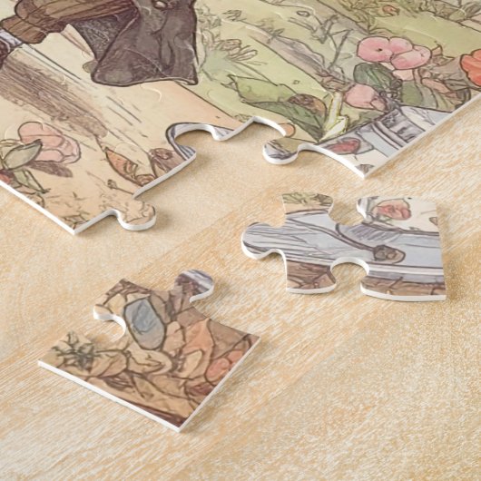 Cute Mad Hatter Whimsical Wonderland Woodland Art Legpuzzel (Zijkant)