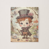 Cute Mad Hatter Whimsical Wonderland Woodland Art Legpuzzel (Verticaal)