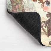 Cute Mad Hatter Whimsical Wonderland Woodland Art Muismat (Hoek)