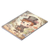 Cute Mad Hatter Whimsical Wonderland Woodland Art Notitieboek (Linkerzijde)
