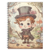 Cute Mad Hatter Whimsical Wonderland Woodland Art Notitieboek (Voorkant)