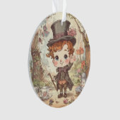 Cute Mad Hatter Whimsical Wonderland Woodland Art Ornament (voorkant)