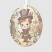 Cute Mad Hatter Whimsical Wonderland Woodland Art Ornament (voorkant)