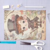 Cute Mad Hatter Whimsical Wonderland Woodland Art Tissuepapier (Craft)