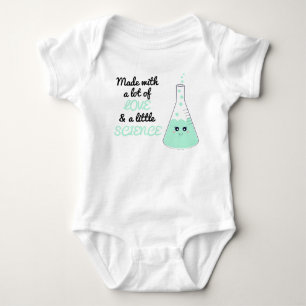 Cute made with Love and Science Beaker Green Romper