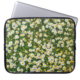Cute Madeliefjes Funny Pretty Bloemen Natuur Meisj Laptop Sleeve