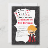 Cute Magic Birthday Party Invitations Kaart (Voorkant)