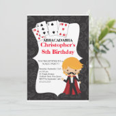 Cute Magic Birthday Party Invitations Kaart (Staand voorkant)
