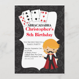 Cute Magic Birthday Party Invitations Kaart