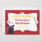 Cute Magic Birthday Party Invitations Kaart (Voorkant)