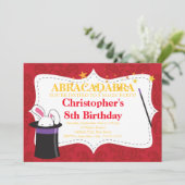 Cute Magic Birthday Party Invitations Kaart (Staand voorkant)