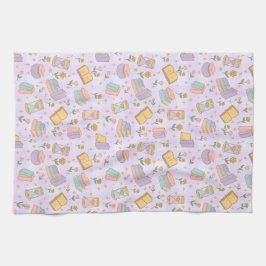 Cute Magic Books Paarse Keukenhanddoeken
