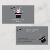 Cute Magic Bunny Pet en Wand Visitekaartje (Voorkant / Achterkant)