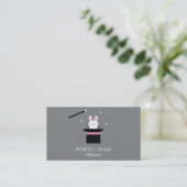 Cute Magic Bunny Pet en Wand Visitekaartje (Staand voorkant)