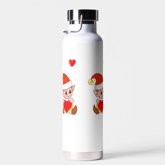 Cute Magic Elf met Heart op White Waterfles (Rechts)