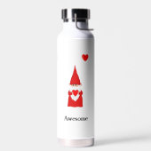 Cute Magic Gnome with Heart on White Waterfles (Links)