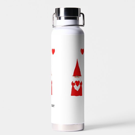 Cute Magic Gnome with Heart on White Waterfles (Achterkant)