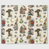 Cute Magic Mushrooms Cottcore Merry kerst Cadeaupapier (Vlak)