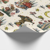 Cute Magic Mushrooms Cottcore Merry kerst Cadeaupapier (Hoek)