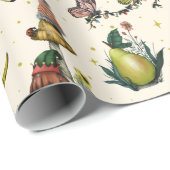 Cute Magic Mushrooms Cottcore Merry kerst Cadeaupapier (Rol Hoek)