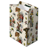 Cute Magic Mushrooms Cottcore Merry kerst Medium Cadeauzakje (Achterkant Gekanteld)