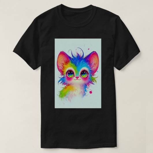Cute Magic Rave Cat Japanese Anime Art 01 T-shirt (Design voorkant)