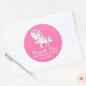 Cute Magic Unicorn Bedankt Ronde Sticker (Envelop)