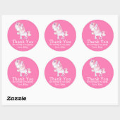 Cute Magic Unicorn Bedankt Ronde Sticker (Vel)