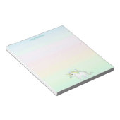 Cute Magic Unicorn op parelkleurstoffen Notitieblok (Schuin)