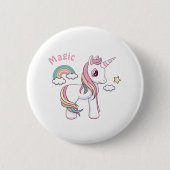 Cute Magic unicorn-toets Ronde Button 5,7 Cm (Voorkant)