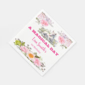 Cute Magical Baby Unicorn 1st Birthday Servet (Hoek)