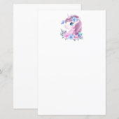 Cute & Magical Baby Unicorn in Waterverf (Voorkant / Achterkant)