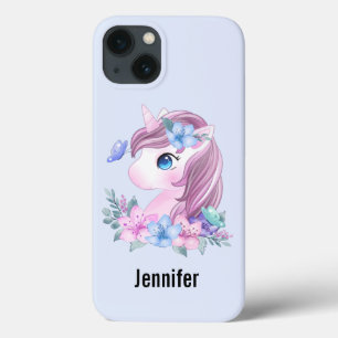 Cute & Magical Baby Unicorn in Waterverf Case-Mate iPhone Case