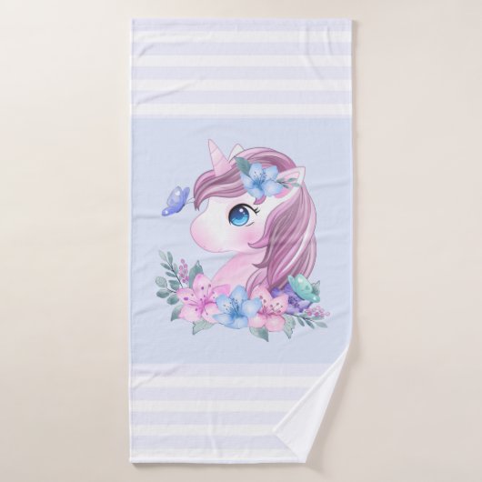 Cute & Magical Baby Unicorn met Big Eyes Bad Handdoek (Badhanddoek)