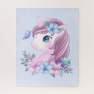 Cute & Magical Baby Unicorn met Big Eyes Legpuzzel