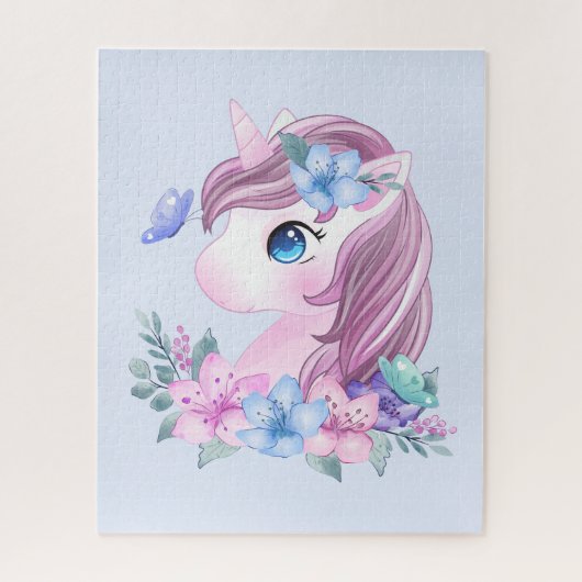 Cute & Magical Baby Unicorn met Big Eyes Legpuzzel (Verticaal)