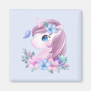 Cute & Magical Baby Unicorn met Big Eyes Magneet